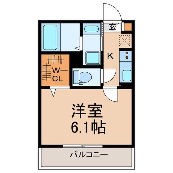 メゾンフォレスト(1K/2階)の間取り写真