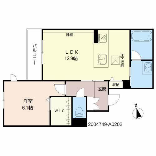 シャーメゾン藤崎宮(1LDK/3階)の間取り写真