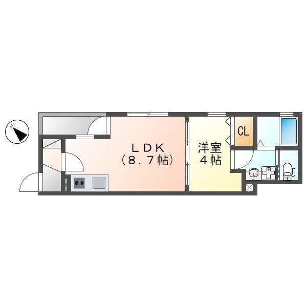 SELENITE刈谷(1LDK/1階)の間取り写真