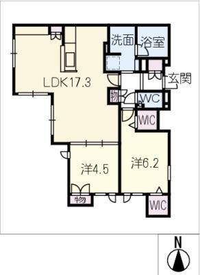 PRIME STATE(2LDK/1階)の間取り写真