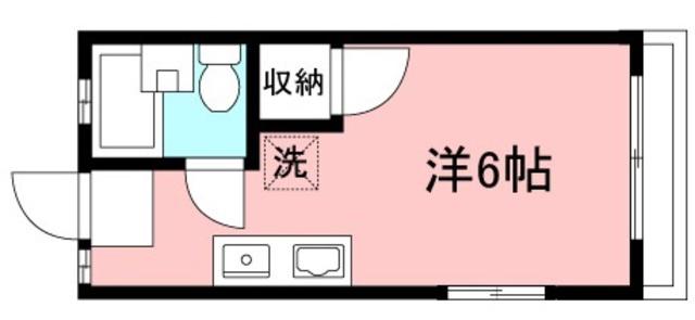 スパローハイツ(ワンルーム/1階)の間取り写真