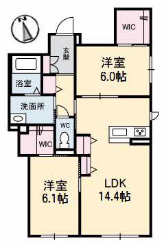 パルテ アリオーソ(2LDK/1階)の間取り写真
