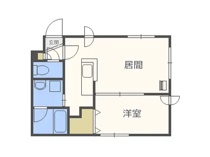 MONT D OR(1LDK/1階)の間取り写真
