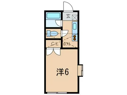ドウェリング斎藤8号棟(1K/1階)の間取り写真