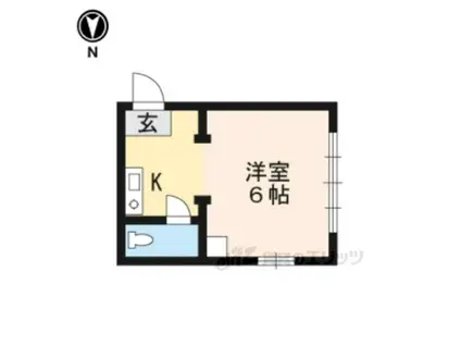 ロイヤルハイツアオキ(ワンルーム/2階)の間取り写真