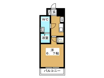 S-RESIDENCE松戸BENE(1K/3階)の間取り写真