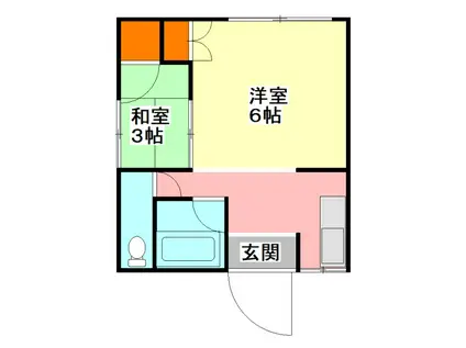 佐々木マンション(1SDK/3階)の間取り写真
