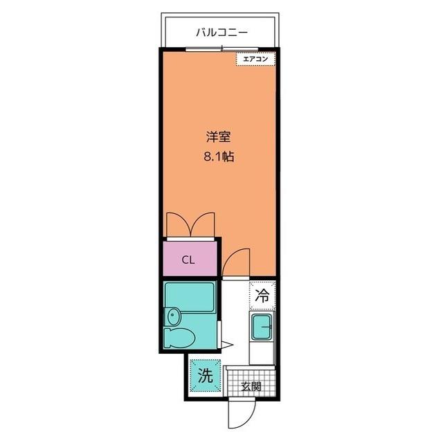サンライトイン高岡1(1K/4階)の間取り写真
