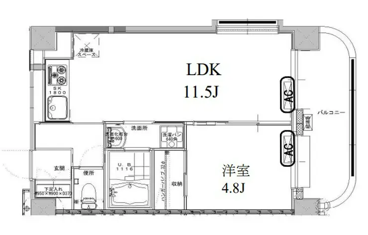 三軒茶屋グリーンマンション 4階階 間取り