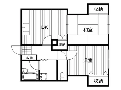 サンテ浦安(2DK/2階)の間取り写真