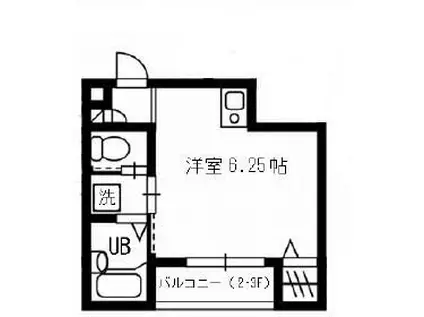 サクラピア東神奈川(ワンルーム/3階)の間取り写真