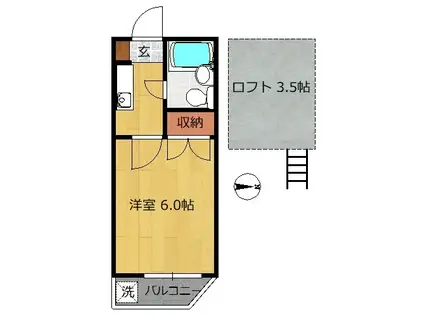 レモンハウス朝霞(1K/1階)の間取り写真