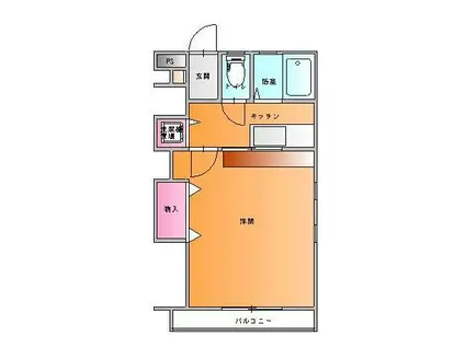 21スクエア(1K/2階)の間取り写真
