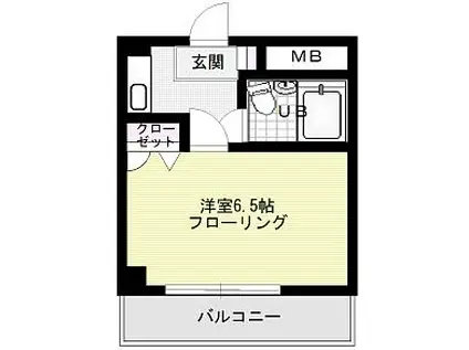 エバーグレース赤坂(1K/1階)の間取り写真