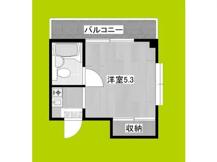 メゾン美也パートIII(ワンルーム/3階)の間取り写真