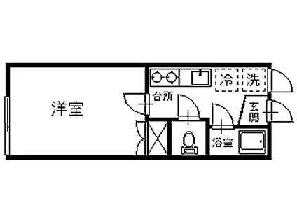 メゾン山内(1K/2階)の間取り写真