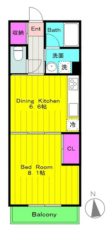 バードタウン8番館 3階階 間取り