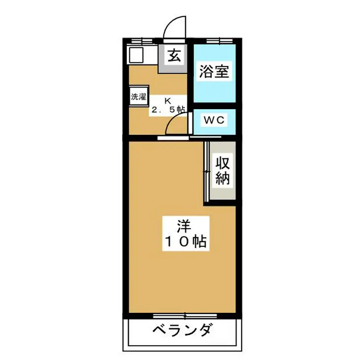 第三道野辺コーポ 2階階 間取り