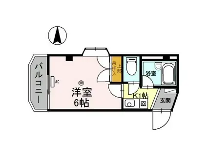 スカイビュー(1K/7階)の間取り写真