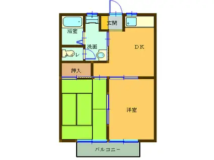 ハイツやましょう(2DK/2階)の間取り写真
