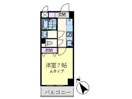 コートエスト(1K/3階)の間取り写真