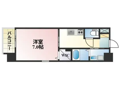 SUN RICH S・T(1K/6階)の間取り写真