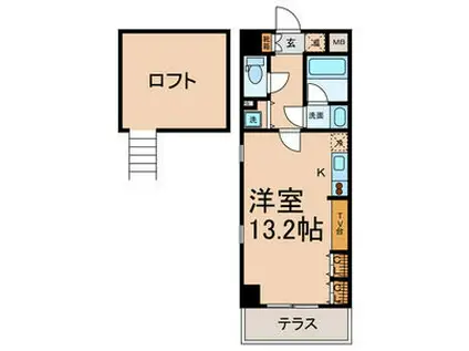 ADD WISTARIA 1(ワンルーム/1階)の間取り写真