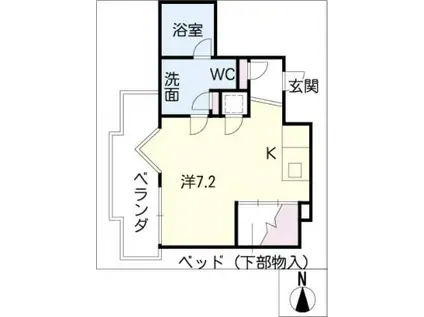 SKBUILDING-5(ワンルーム/5階)の間取り写真