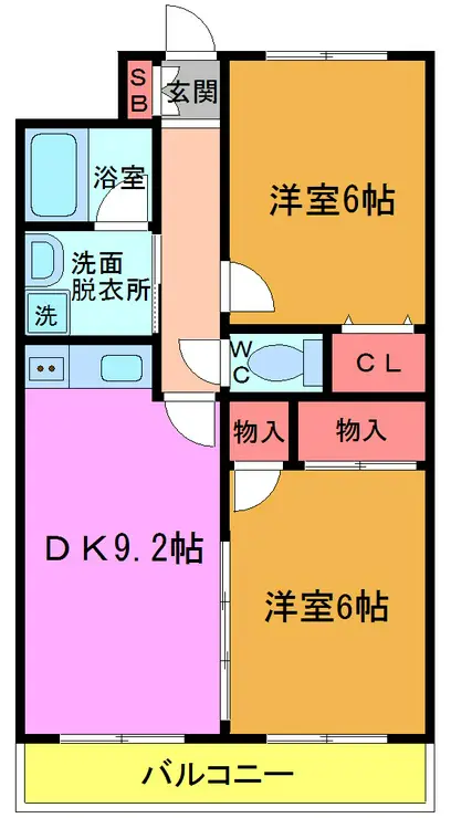 アミュゼ壱番館 5階階 間取り
