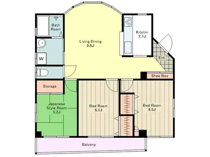 タケモトビル(3LDK/3階)の間取り写真