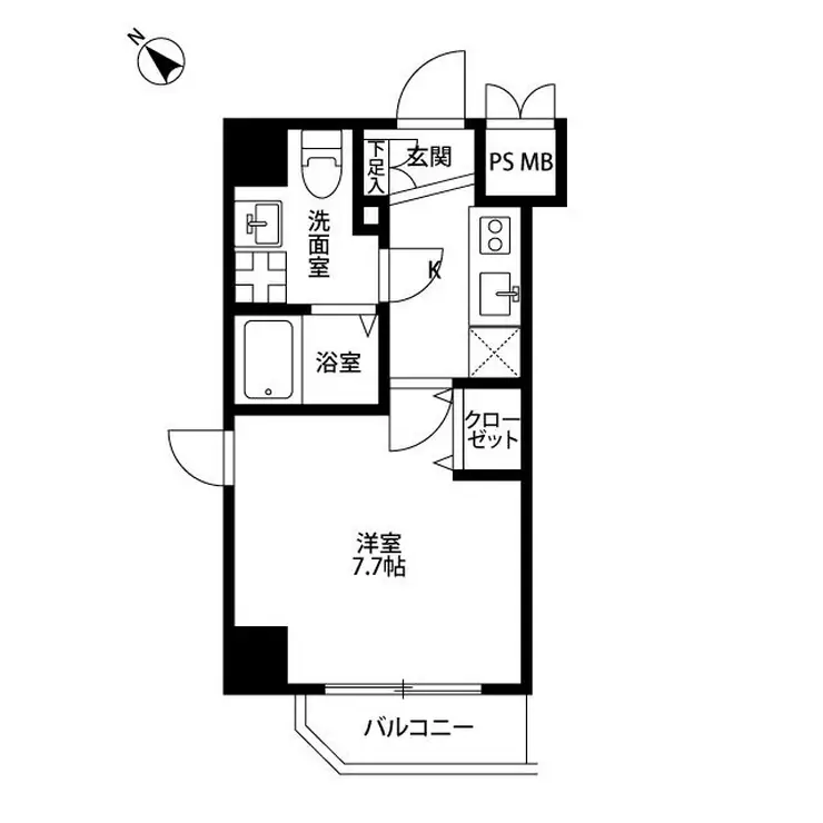 プレール・ドゥーク川崎平間 7階階 間取り