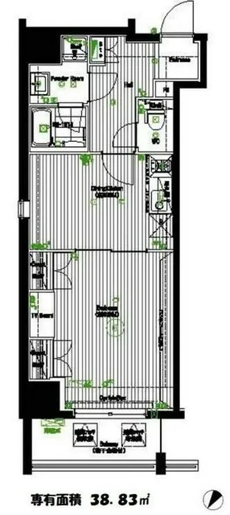 スパシエ・エル新横浜 2階階 間取り