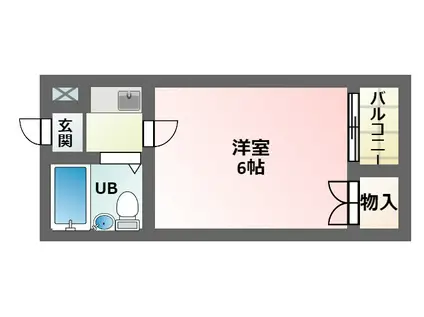 ロイヤルパレス東住吉(1K/2階)の間取り写真