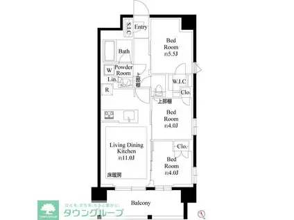 プレシス上福岡(3LDK/8階)の間取り写真