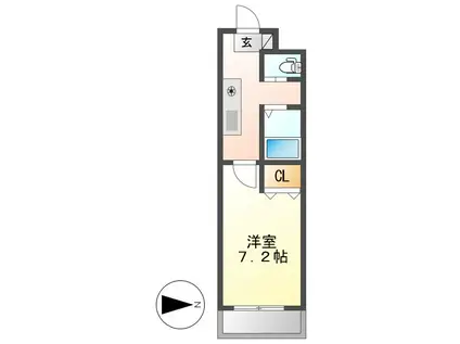 A・CITY秩父通(1K/4階)の間取り写真