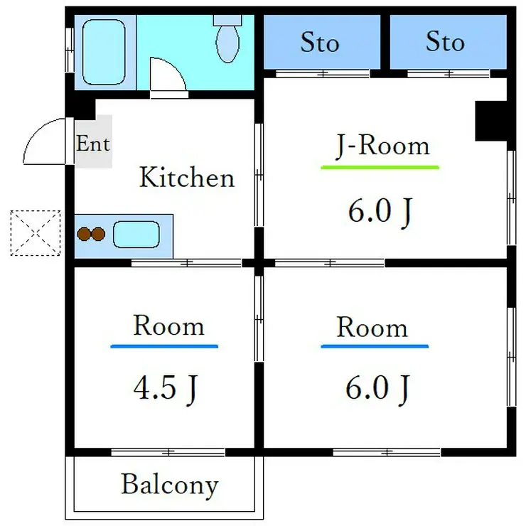 サンライズコーポ 4階階 間取り