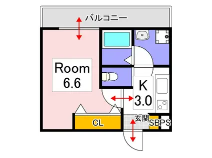 一番館瀬戸(1K/2階)の間取り写真