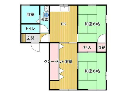 サングレース平田(3DK/1階)の間取り写真