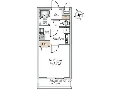 ドゥーエ四谷三丁目(1K/5階)の間取り写真