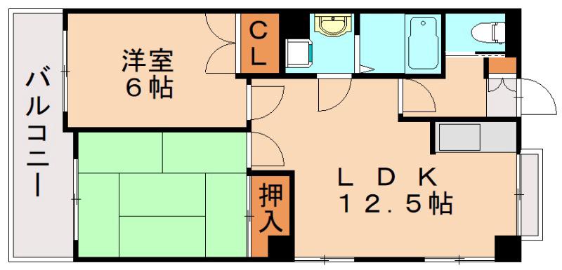 ハーモナイズ361(2LDK/2階)の間取り写真