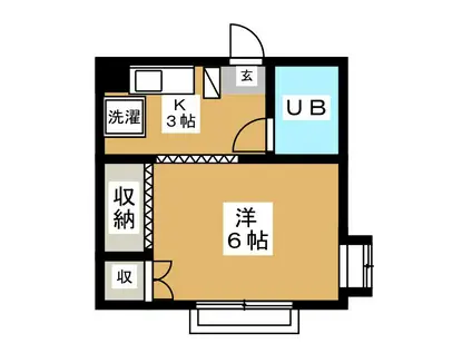 アルフォート(1K/1階)の間取り写真