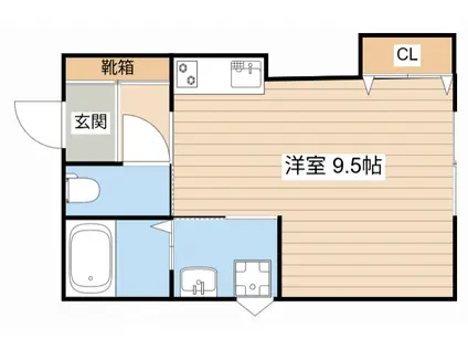 QUEEN STADEN AI(ワンルーム/2階)の間取り写真