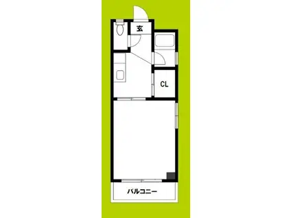 田辺ハイム(1K/3階)の間取り写真