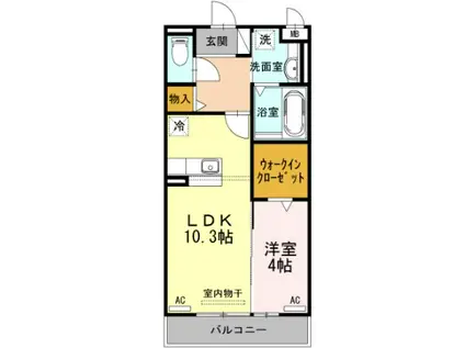 LA MAISON DE BV(1LDK/2階)の間取り写真