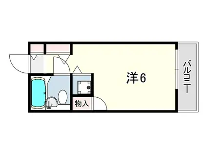 AQUA鈴蘭台2(1K/1階)の間取り写真