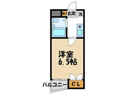 フェニックスマンション小金井(1K/2階)の間取り写真