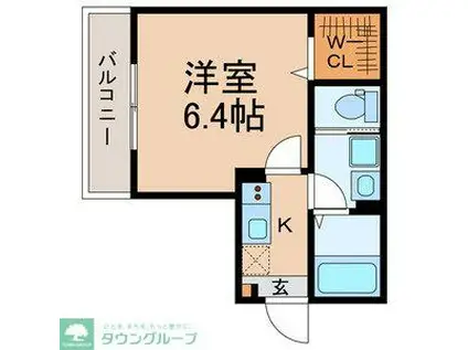 BON APPETIT(1K/2階)の間取り写真