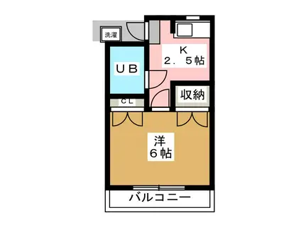 コーポかなめ(1K/2階)の間取り写真