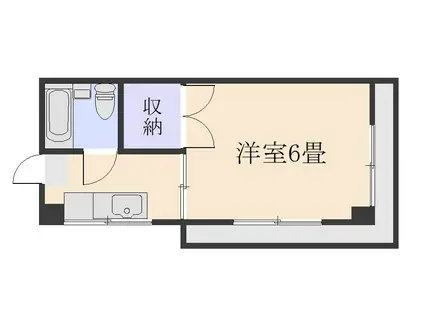 木藤ハイツ(1K/3階)の間取り写真