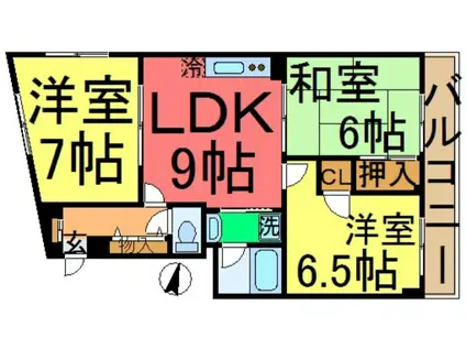 第3ハイツカトレア(3LDK/3階)の間取り写真